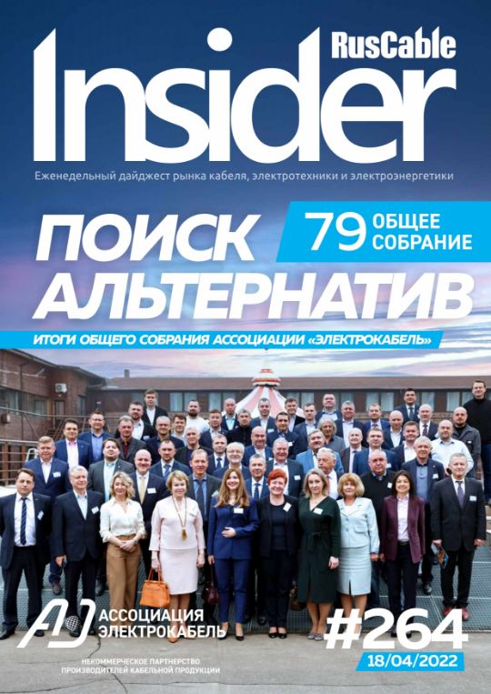 Журнал о кабельном бизнесе RusCable Insider Digest» Выпуск № 264 от 19 апреля 2022 года