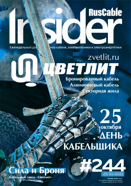Журнал о кабельном бизнесе RusCable Insider Digest» Выпуск № 244 от 25 октября 2021 года