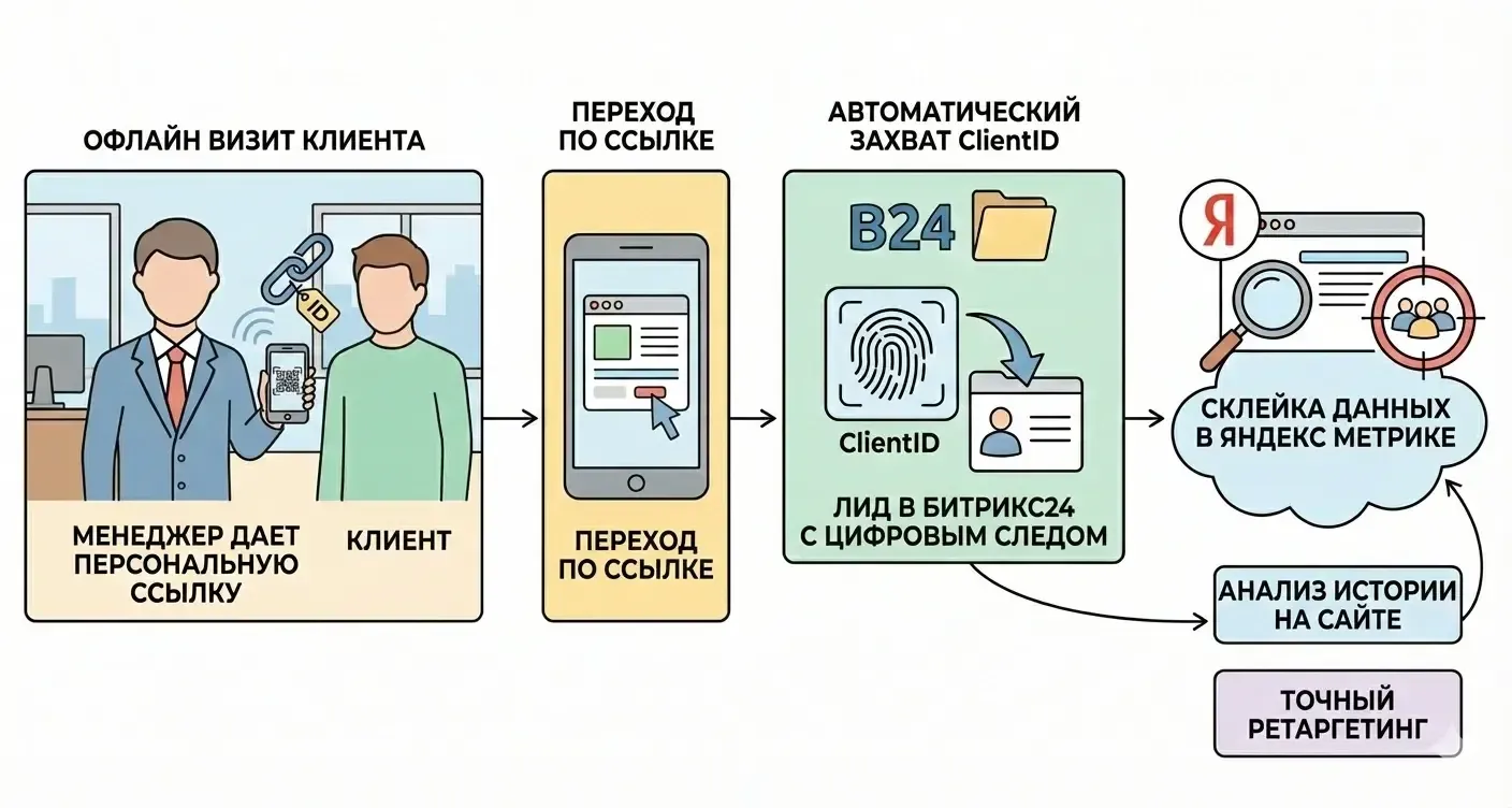 Связываем офлайн визиты с онлайн историей клиента