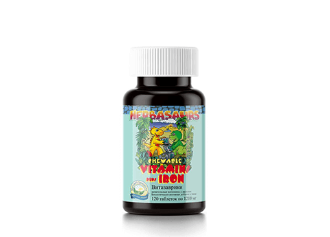 «Витазаврики» жевательные витамины с железом / Herbasaurs Chewable Vitamins Plus Iron