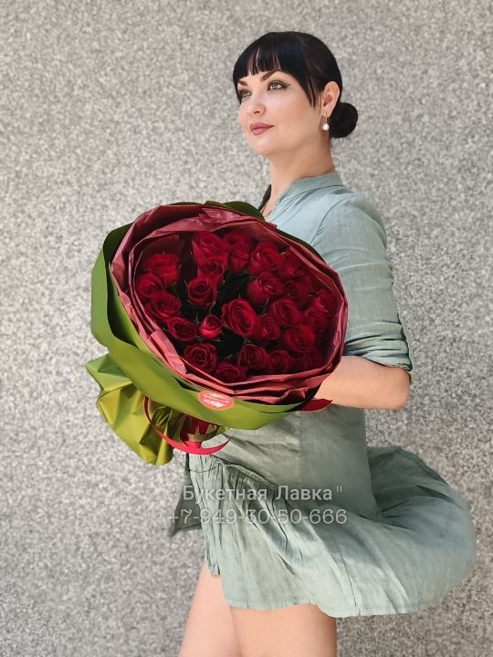 55 роз 70см