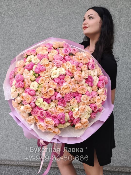 55 роз 70см