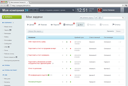 Задачи и Проекты